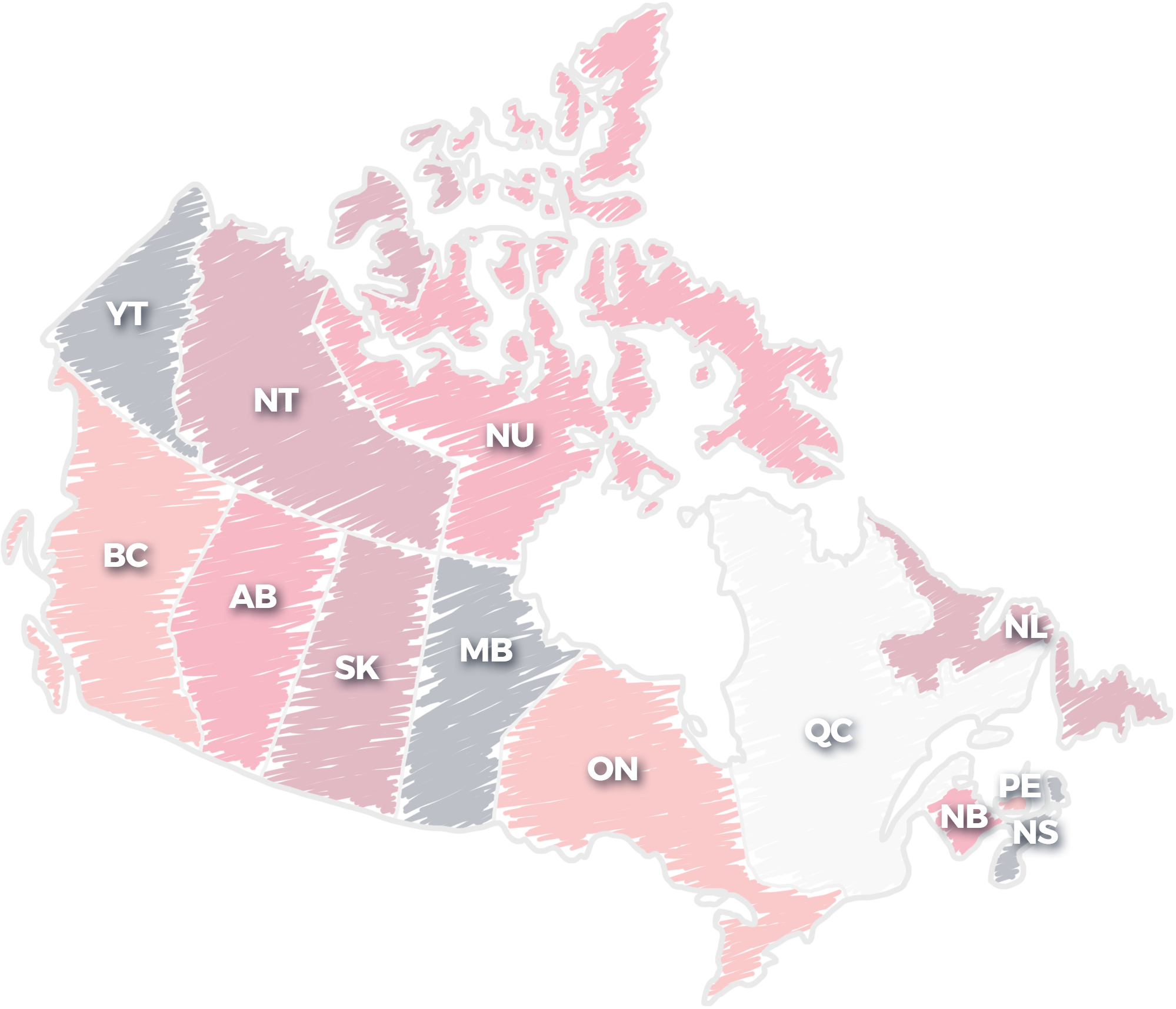 Canada provincies map